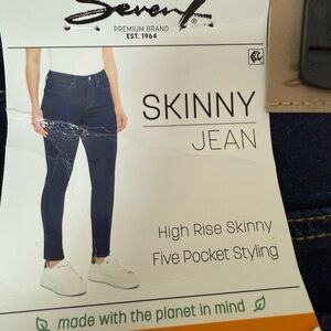 Seven7 Women's Skinny Jeans - Dark Blue